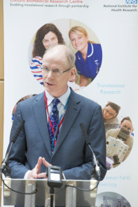 OUH Trust research and development director Prof Keith Channon speaking at last year's open day