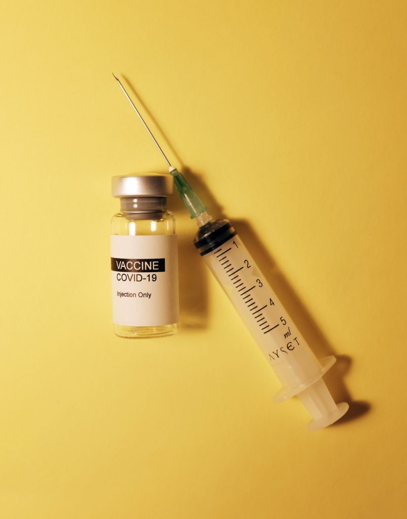 hypodermic needle and vaccine vial