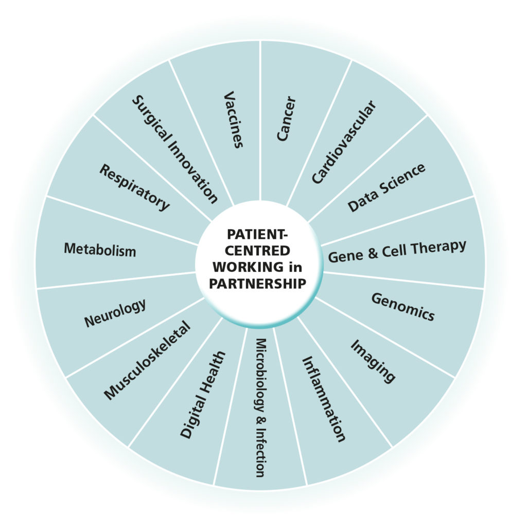 Infographic wheel of research themes
