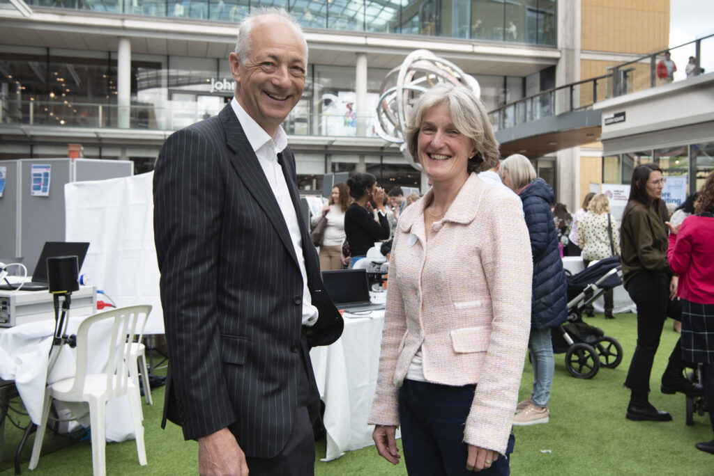Professors John Geddes and Helen McShane, Directors of Oxford's two BRCs, at the Westgate Centre