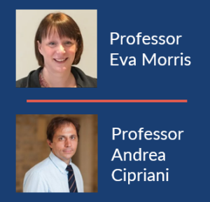 Professor Eva Morris and Professor Andrea Cipriani