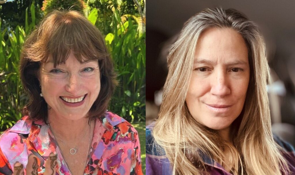 Composite picture of two women