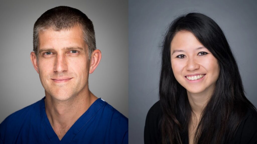 composite image of Matthew Costa and Rachel Kuo 